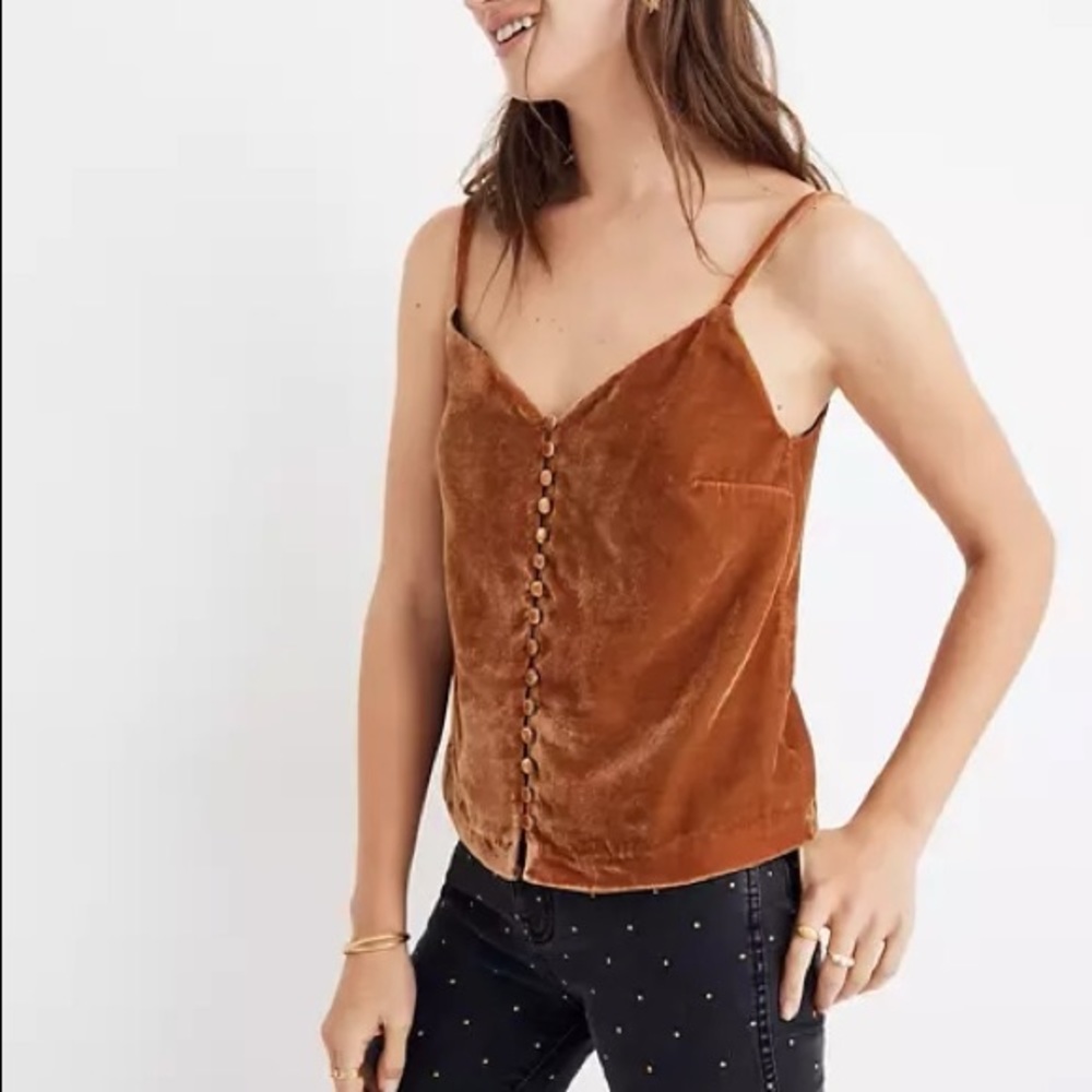 Velvet Button Down Cami